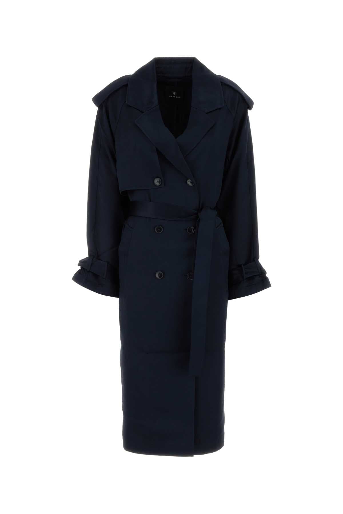 Maxi Trench Coat — Navy