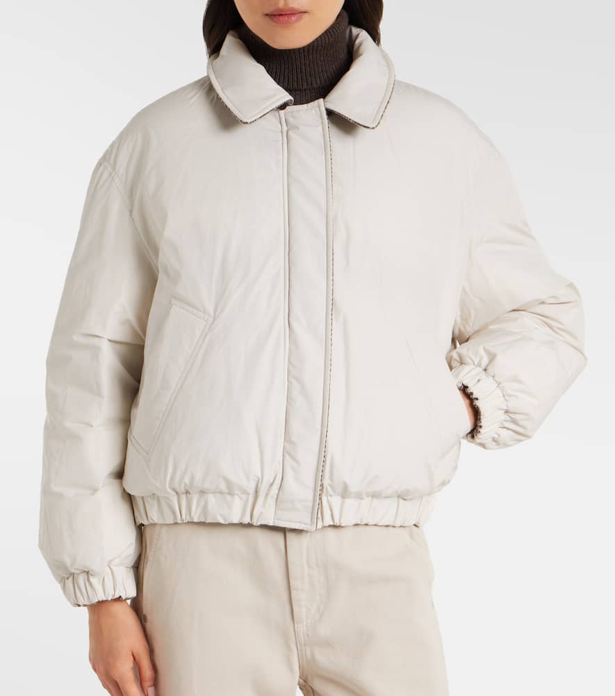 Wool-blend down jacket