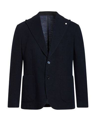 L. b.m. 1911 Man Blazer Midnight blue Size 46 Cashmere, Polyamide, Polyester, Wool