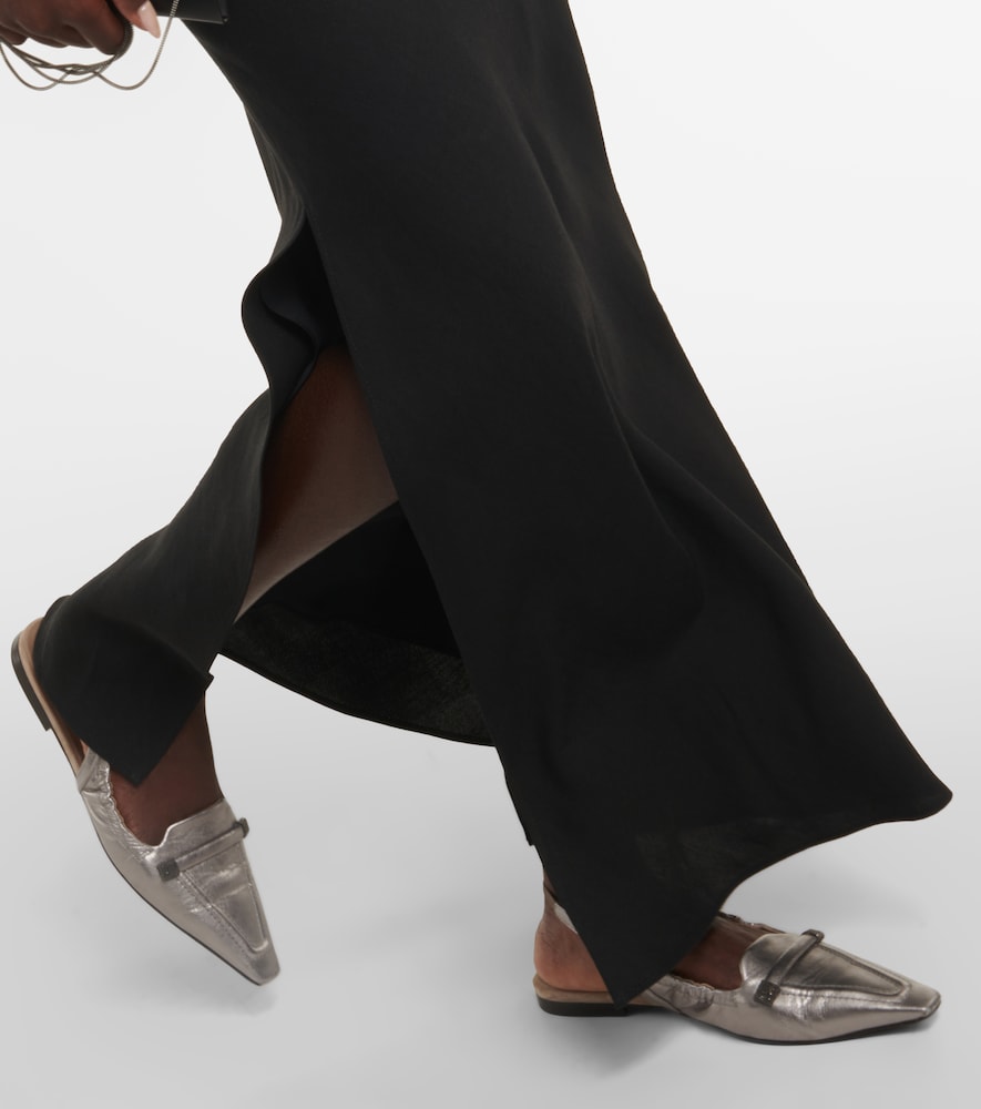 Twill maxi skirt