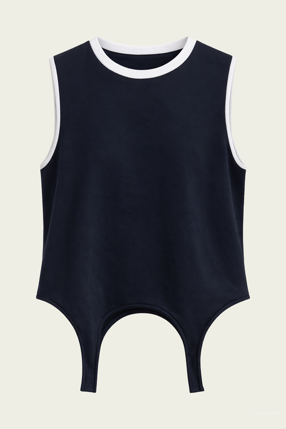 Active Knit Flip Tank in Navy