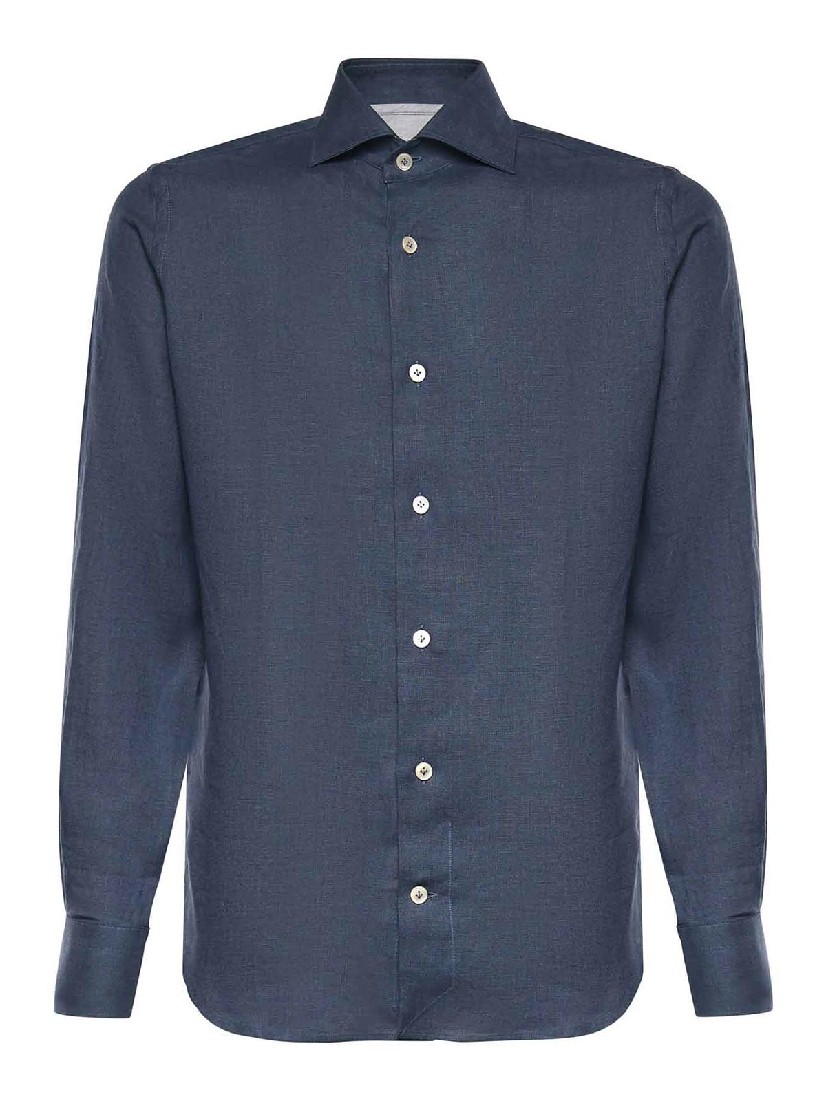 Shirts Royal Blue Linen - Men