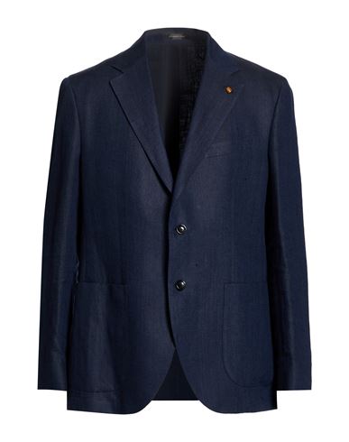 Man Blazer Navy Size 46 Linen