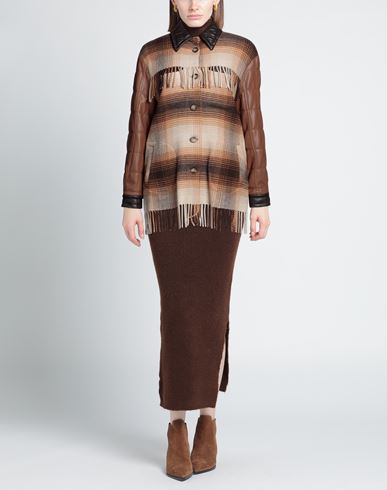 Woman Coat Brown Size 2 Polyamide, Wool, Viscose