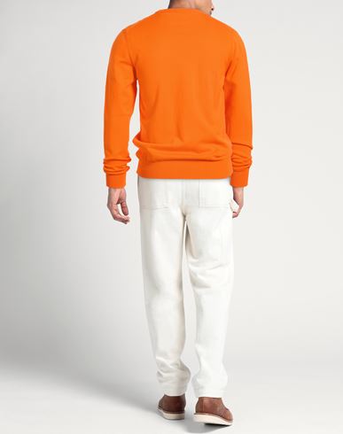 Man Sweater Orange Size 44 Merino Wool