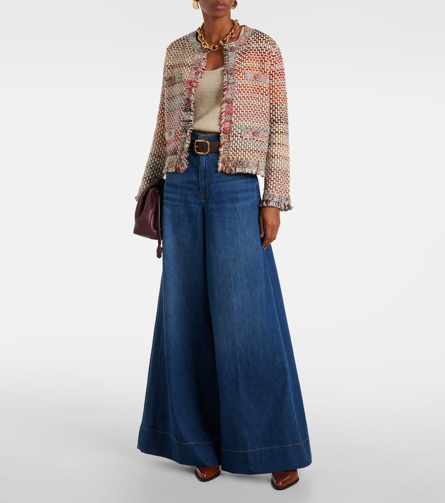 Sariyah cotton and wool-blend knit jacket