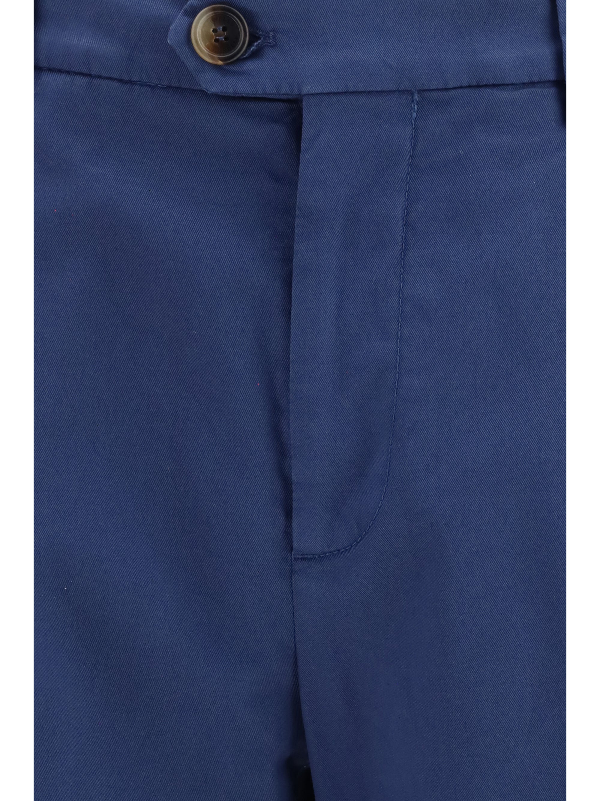 Cotton-Blend Chino Trousers — Navy
