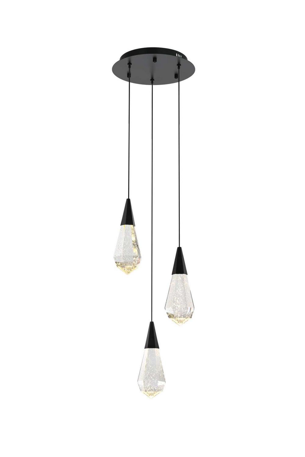 Black LED Pendant from the Amora Collection