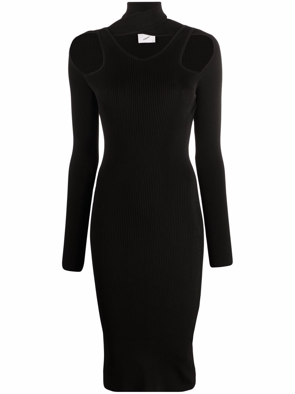 Cut-out knit dress - Black