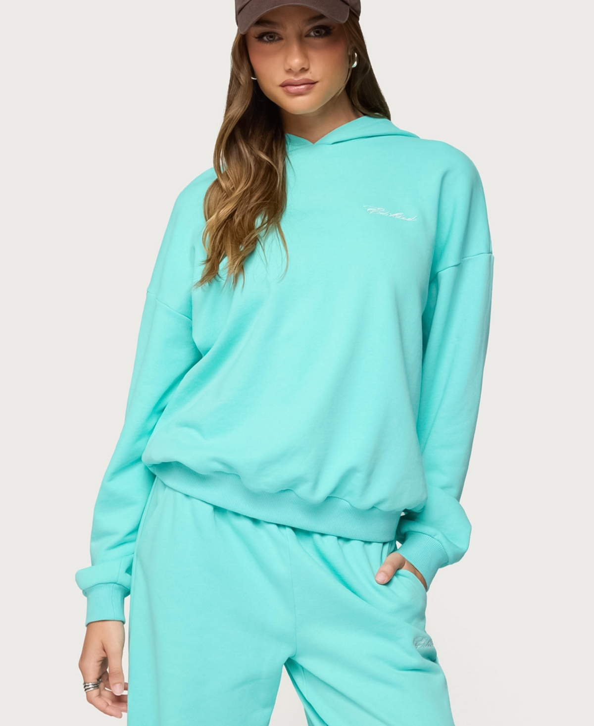 Women's Only Oversized Hoodie - Aqua