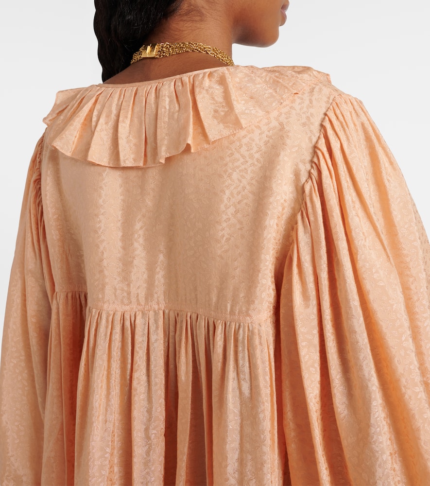 Chloé Ruffled jacquard minidress