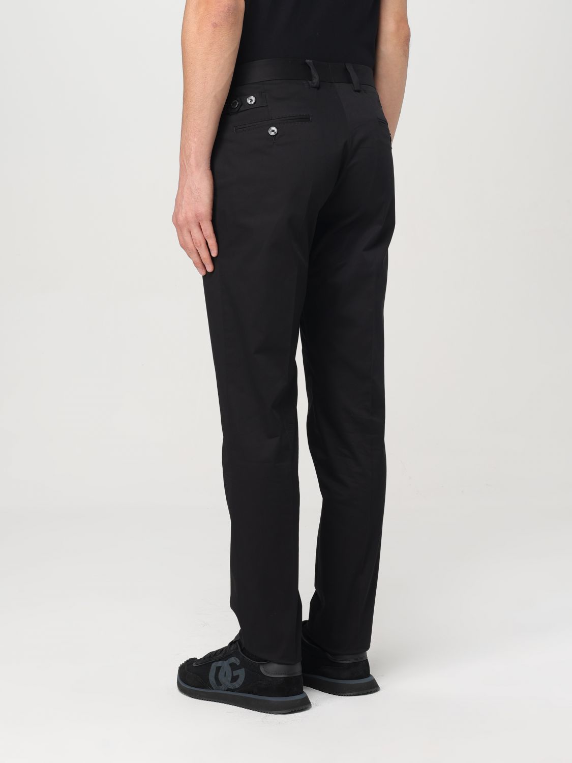 Logo-embroidered trousers - Black