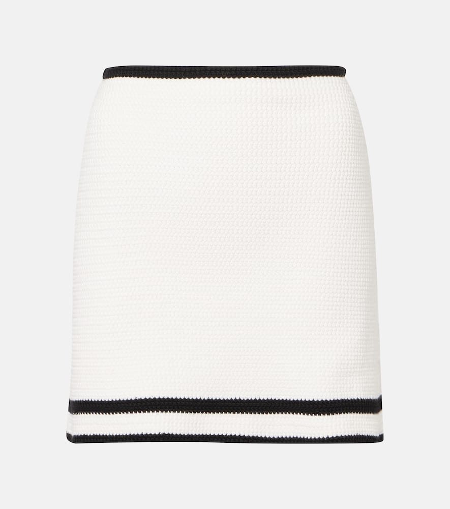 Cotton-blend tweed miniskirt