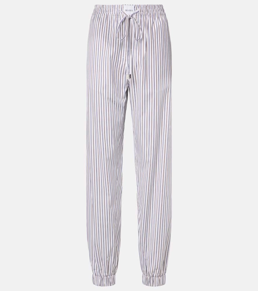 Striped cotton sweatpants