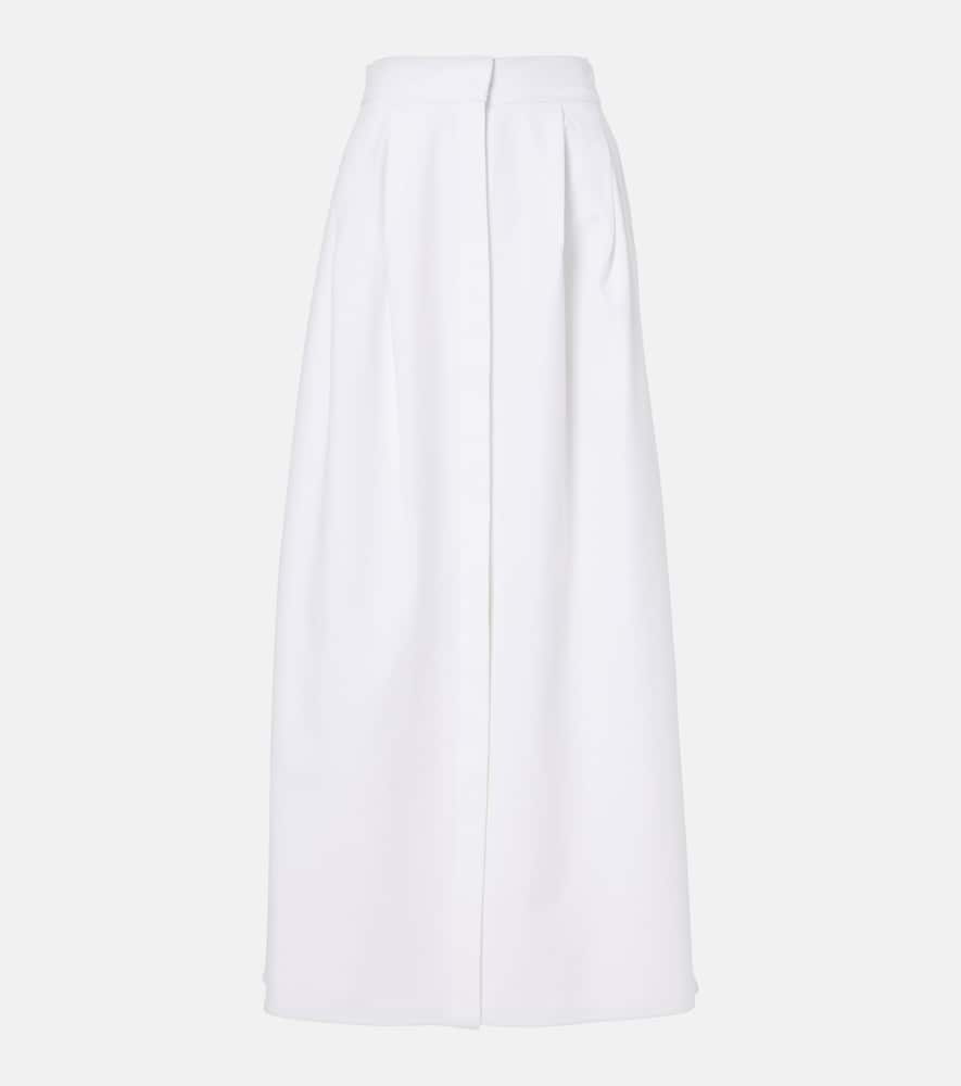 Cotton-blend gabardine maxi skirt