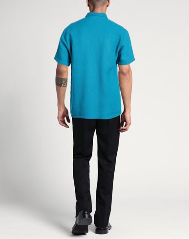 Man Shirt Azure Size S Cotton