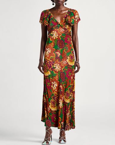 Woman Maxi dress Rust Size 8 Viscose