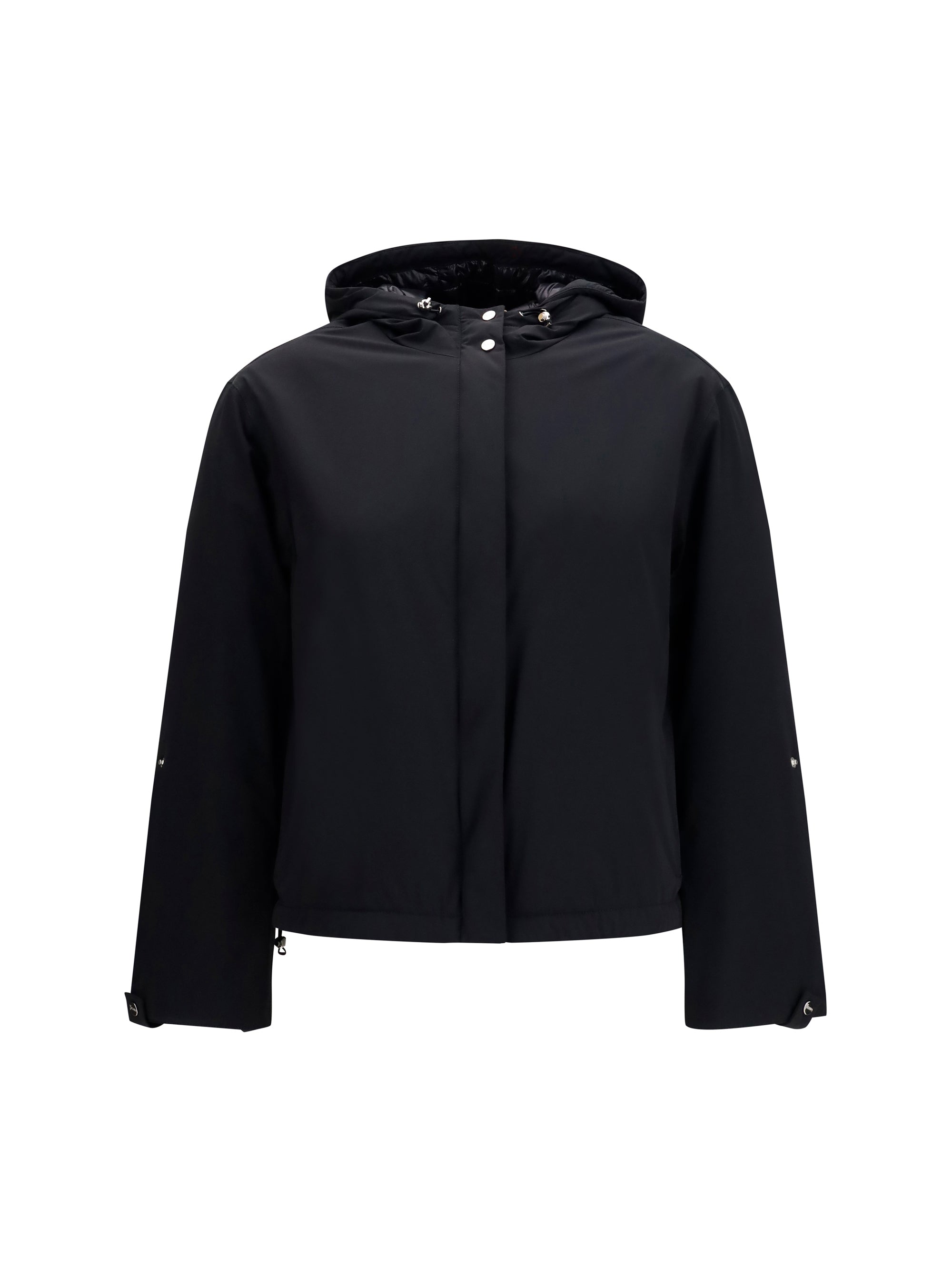 Hooded Lightweight Down Down Jacket — Black