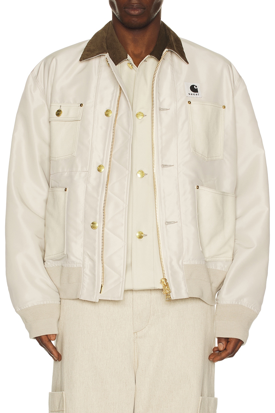 Sacai x Carhartt WIP Nylon Twill Duck Blouson in Ivory - Beige. 2 also in