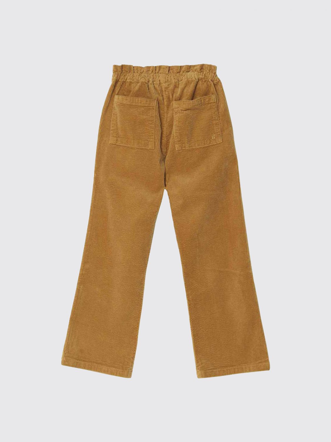 Elastic-waist corduroy trousers - Yellow