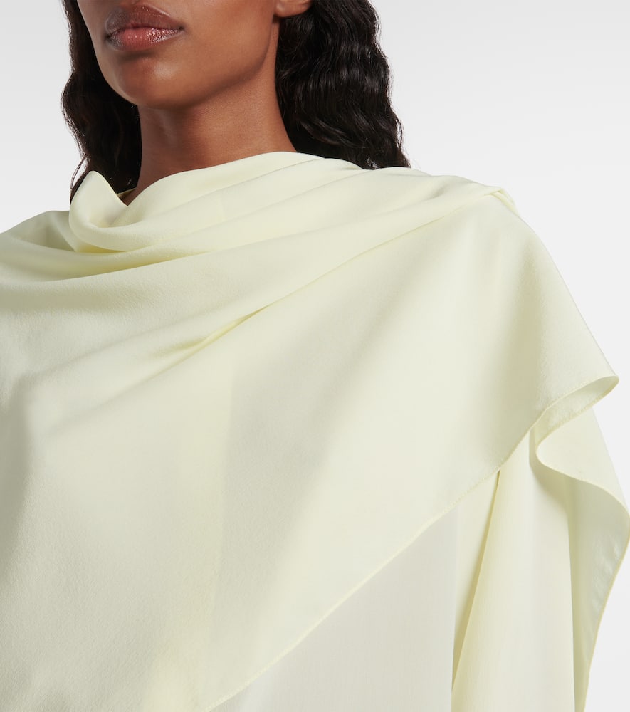 Kiki draped silk blouse