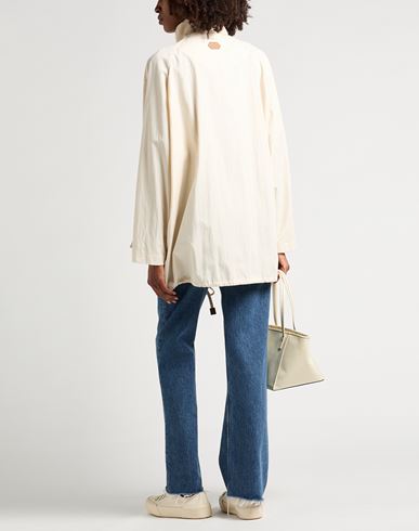 Jacob Cohёn Woman Overcoat & Trench Coat Cream Size 6 Cotton, Polyamide