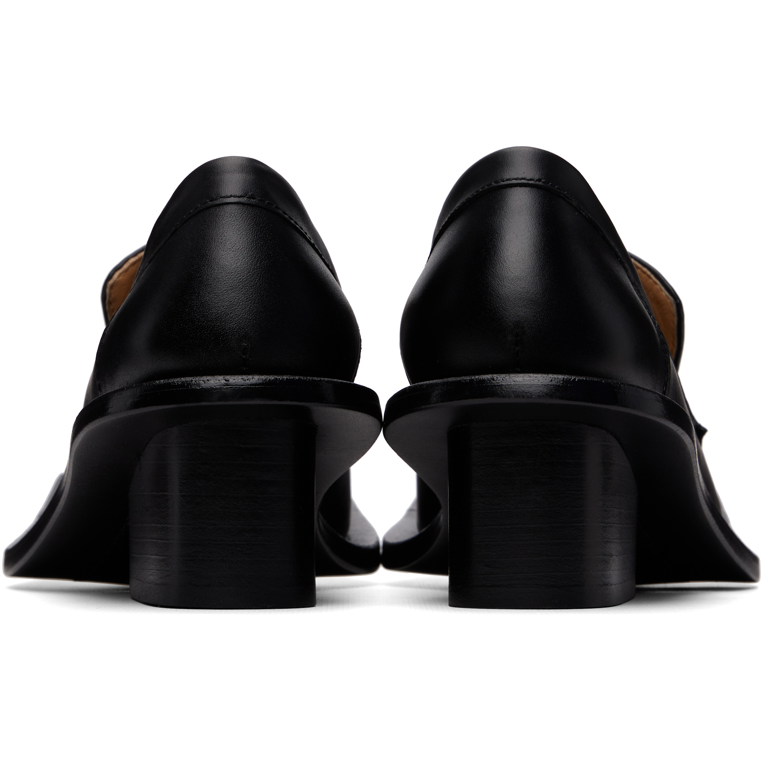 Black Barry Chunky Heel Loafers