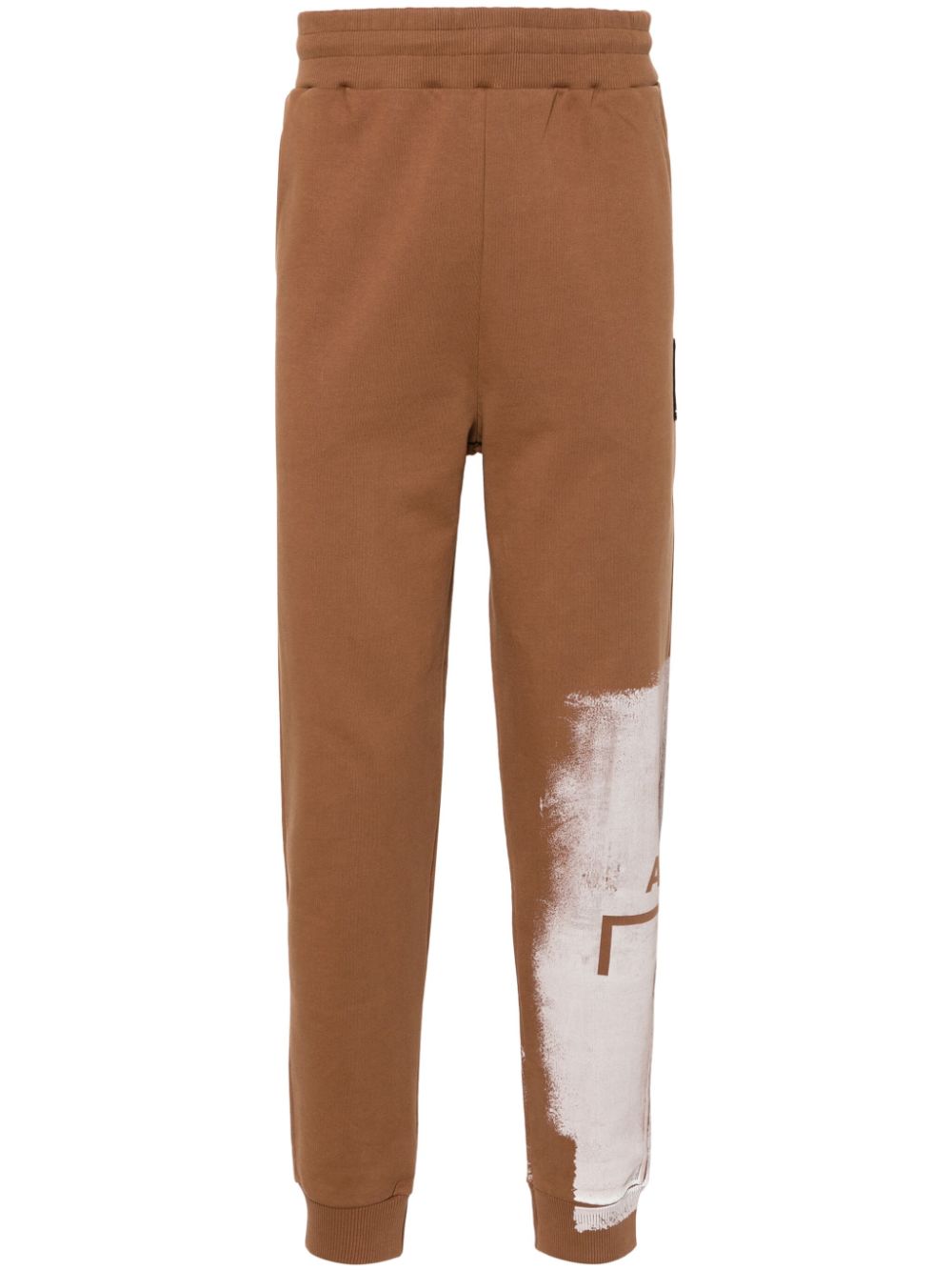Brushstroke tapered track pants - Neutrals