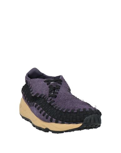 Man Sneakers Purple Size 10 Leather, Textile fibers