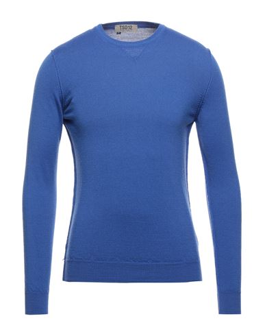 Man Sweater Bright blue Size L Merino Wool, Acrylic