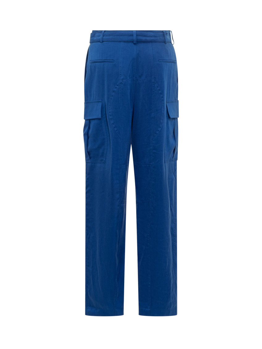 Blue Relaxed Cargos Pants