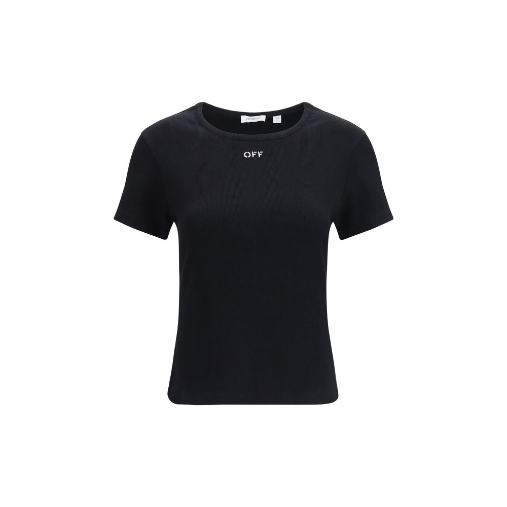 Logo-Embroidered Cotton T-Shirt — Black