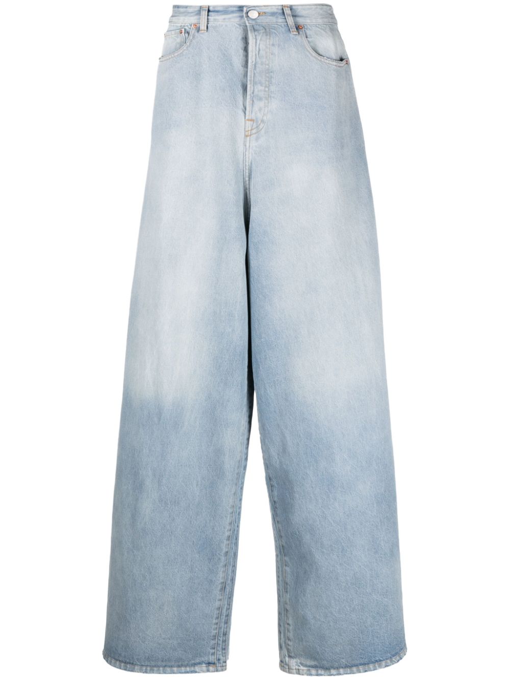 Destroyed wide-leg jeans - Blue
