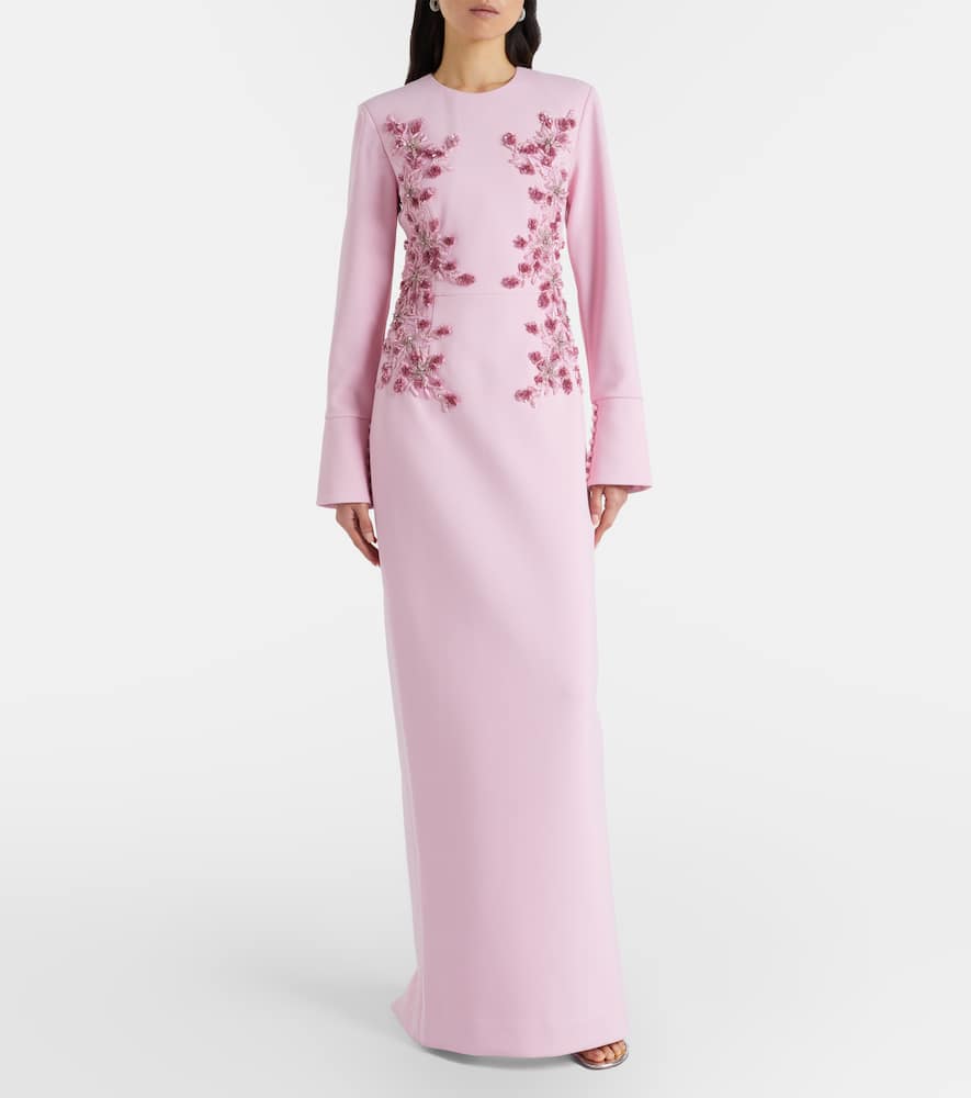 Lulee embellished floral gown