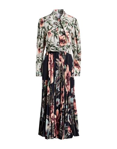 Woman Midi dress Sage green Size 6 Polyester, Silk