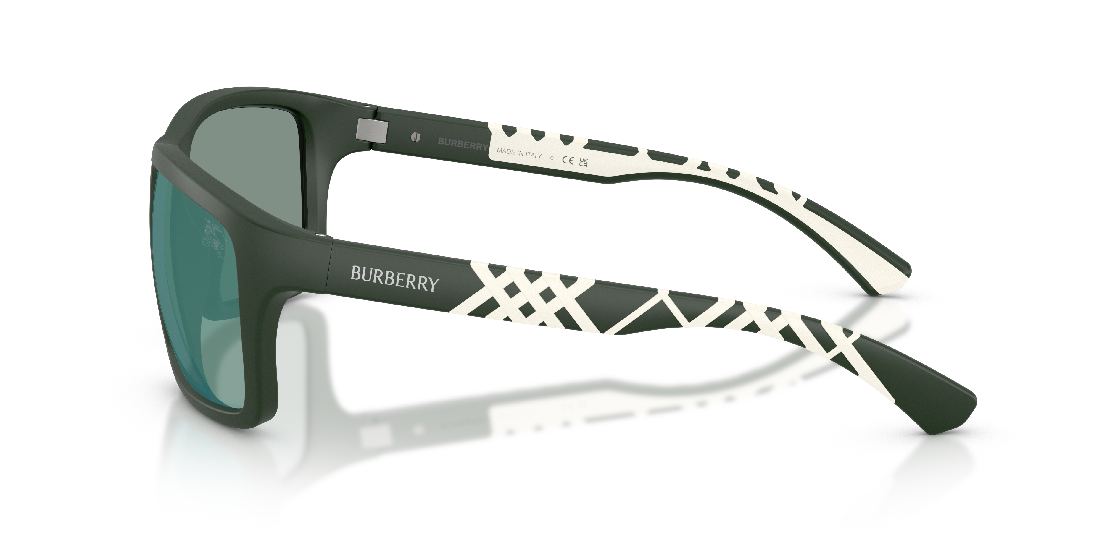 Burberry Man Burberry BE4483 42326R Sunglasses Injected Green Green Squared Norma