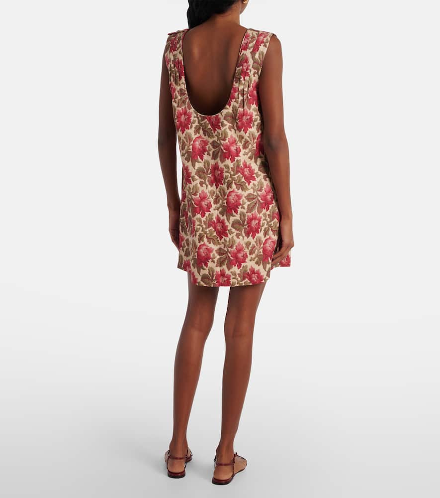 Rosalie floral linen shift dress