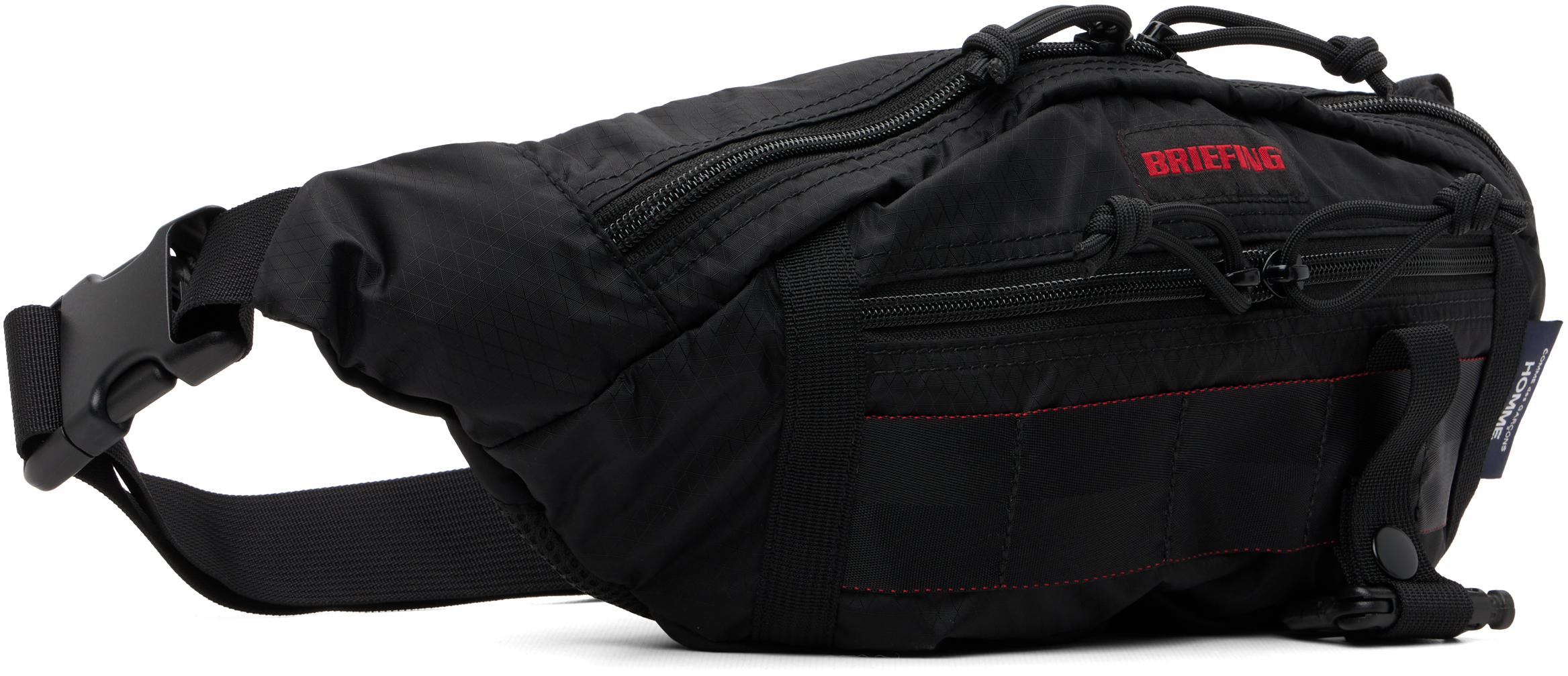 Black BRIEFING Edition Nylon Diamond Rip Belt Bag