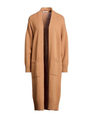 Woman Cardigan Camel Size 10 Wool