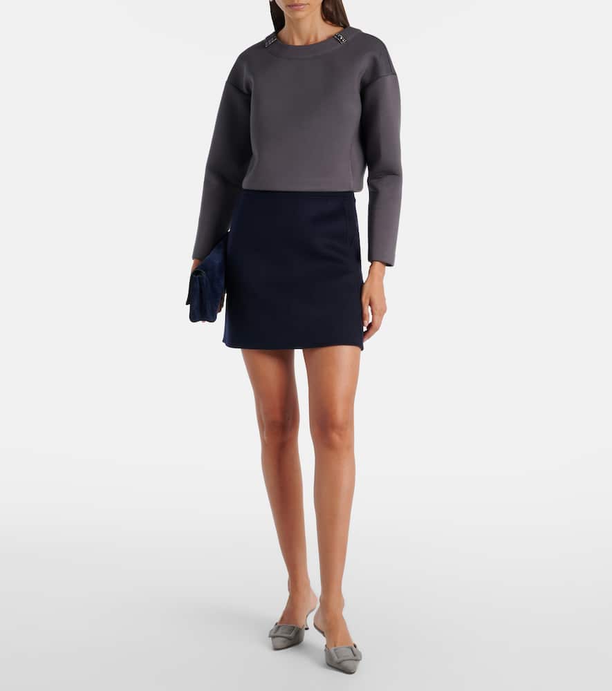 Embellished jersey sweatshirt
