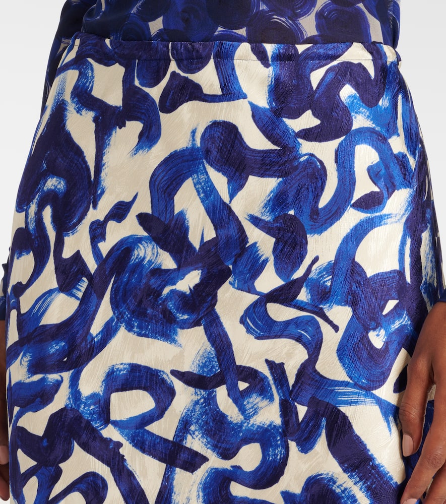 Printed midi skirt