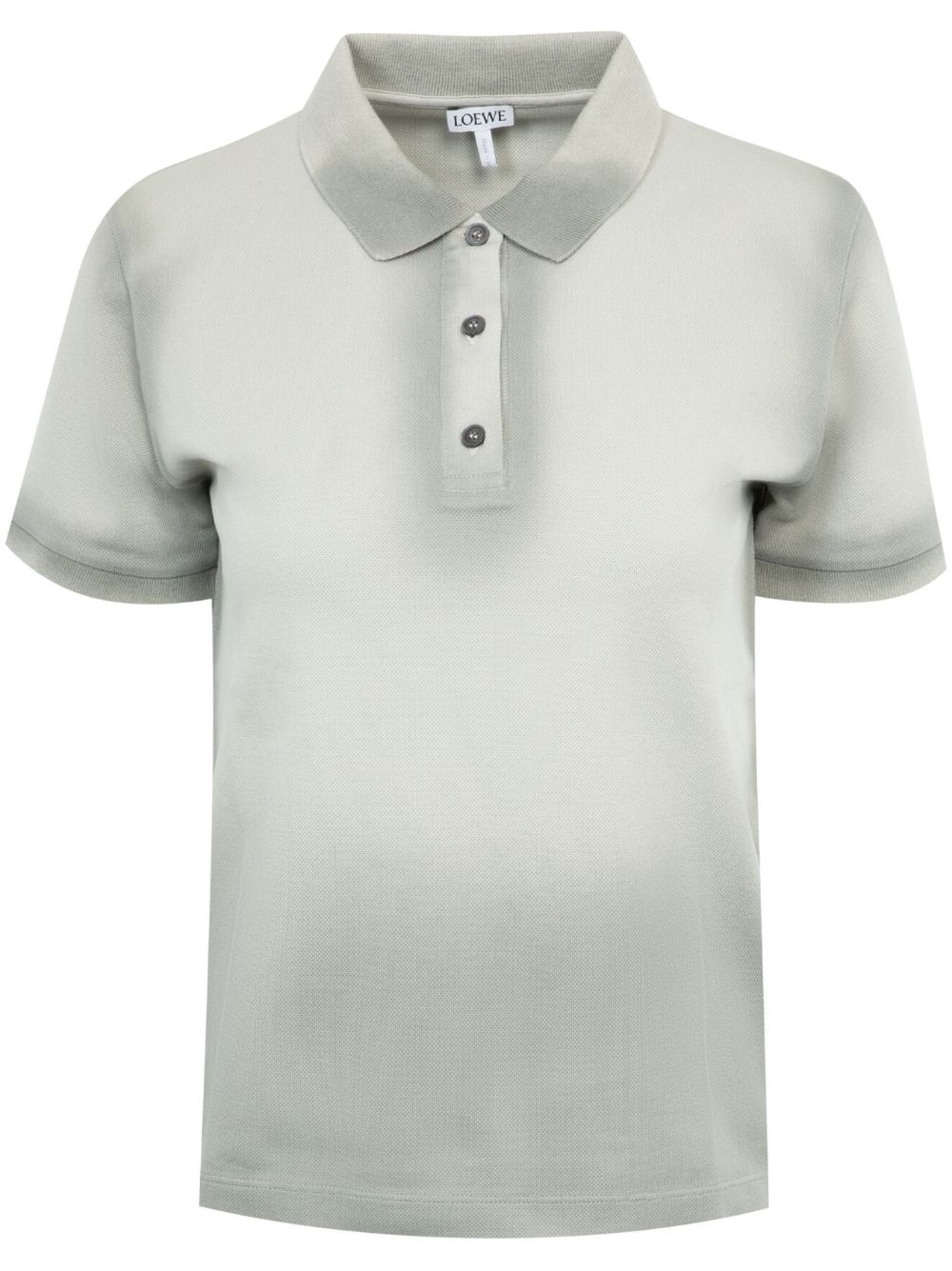 Faded-effect short-sleeve polo shirt - Grey