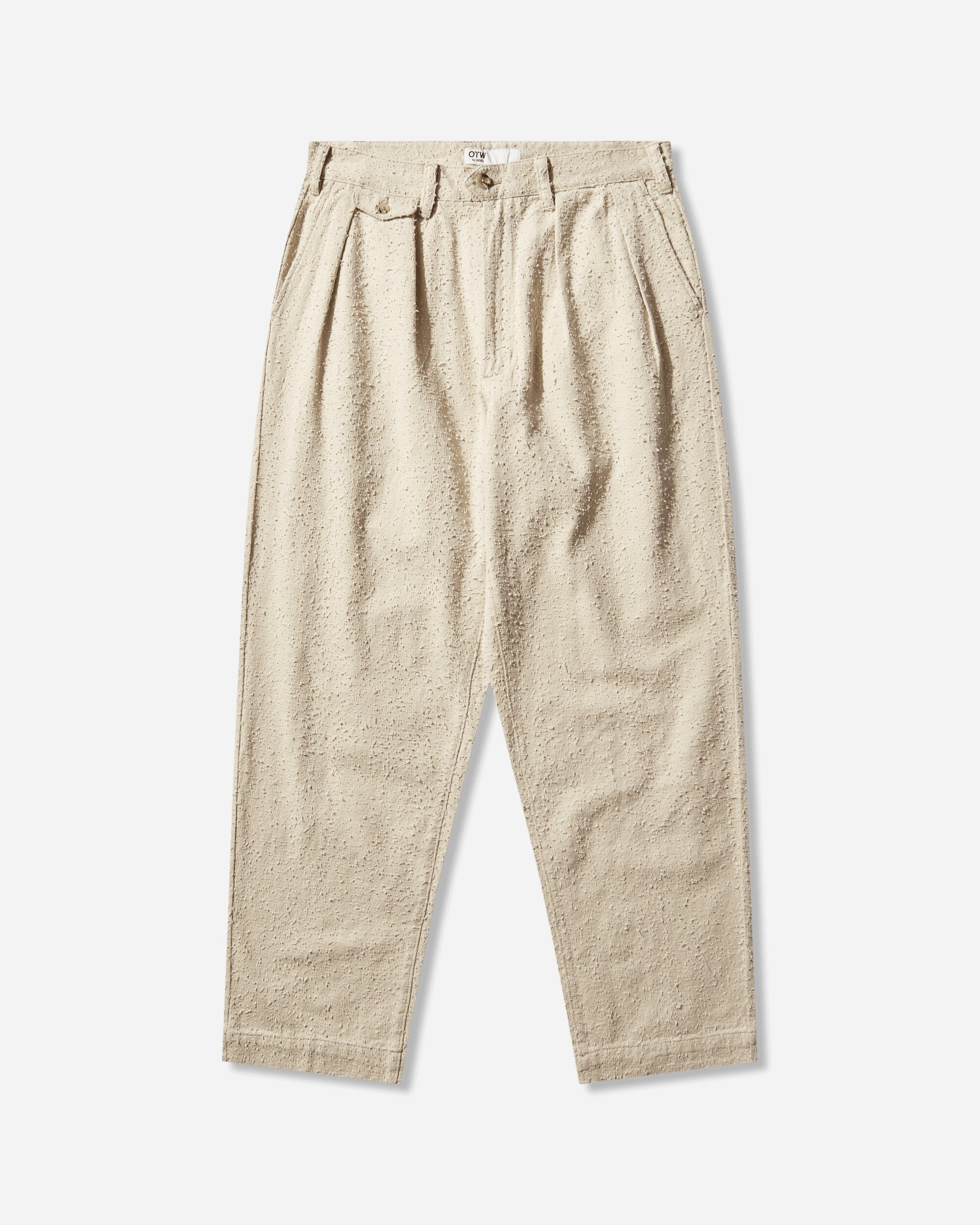 Men s Back Pleated Trousers Creme Brulee