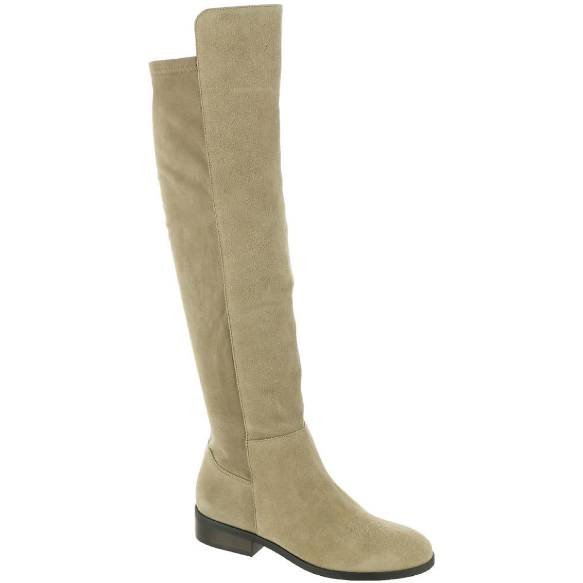 Calypso Womens Pull On Leather Over-The-Knee Boots
