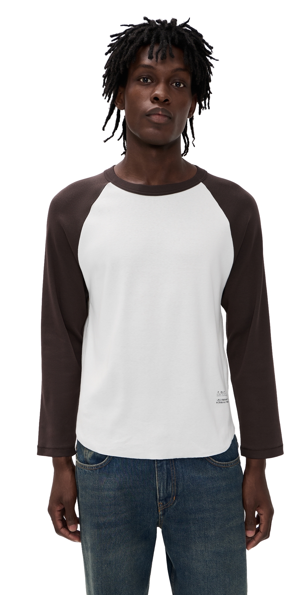 A. P.C. Raglan Long Sleeve Tee Bld Beige/Brown