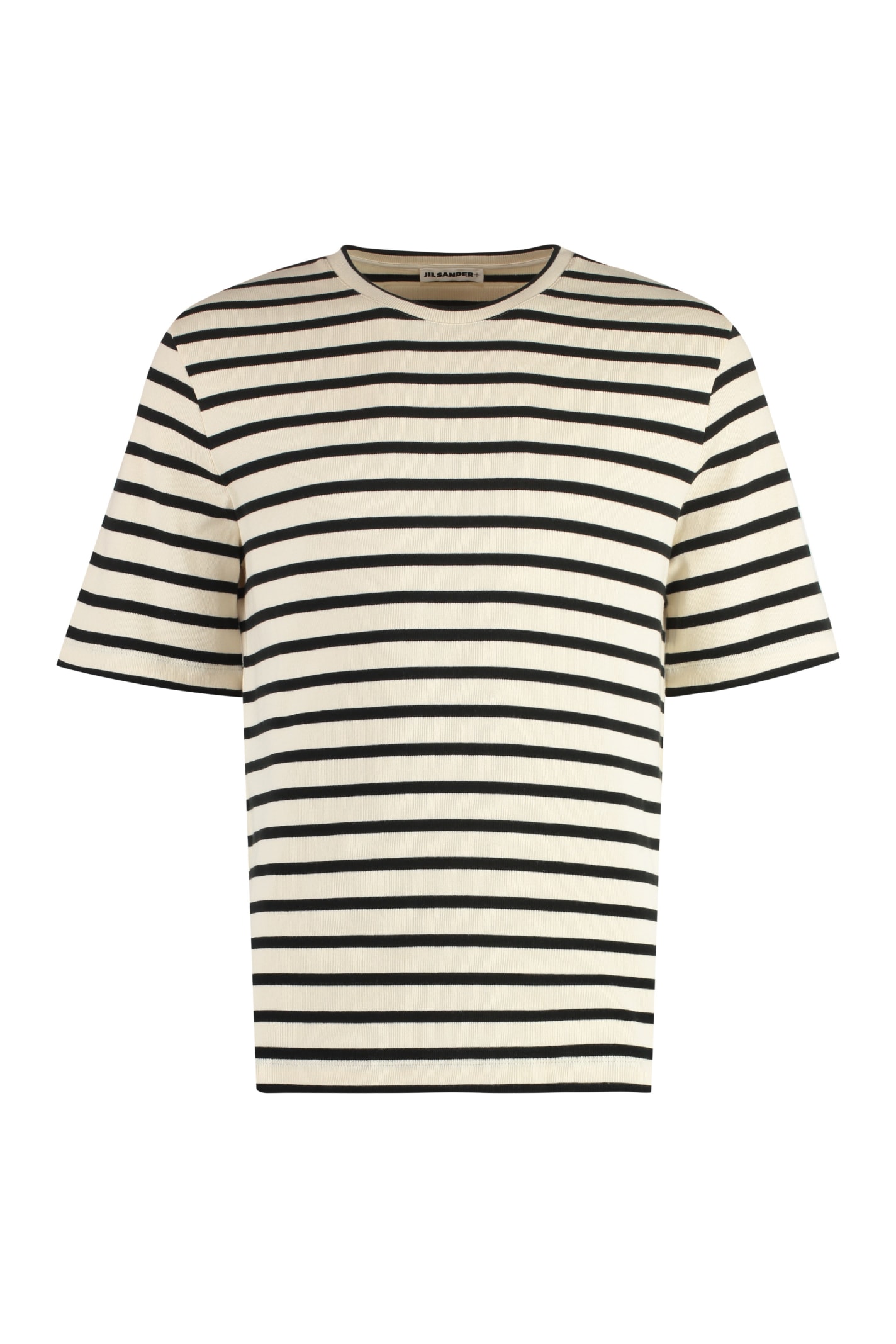 Stripe-print short-sleeved T-shirt - Neutrals