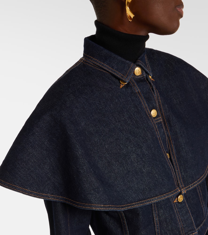 Agata caped denim jacket