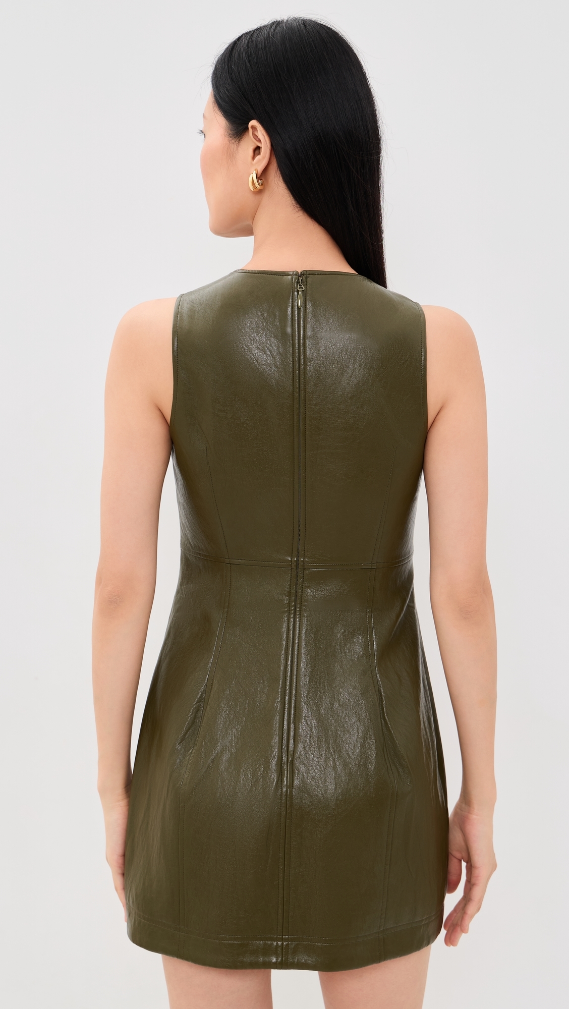 Madix Faux Leather Mini Dress Pinegrove