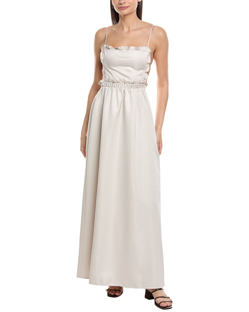 Ruffle Bib Maxi Dress