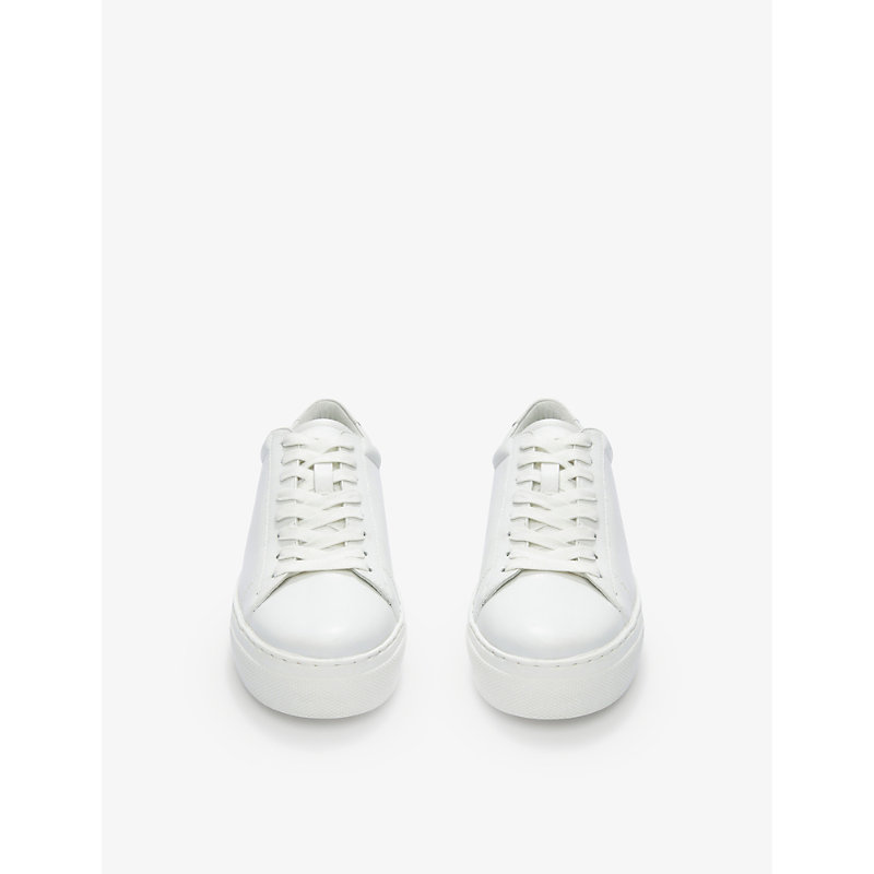 Womens Lace-up Leather Flatform Trainers